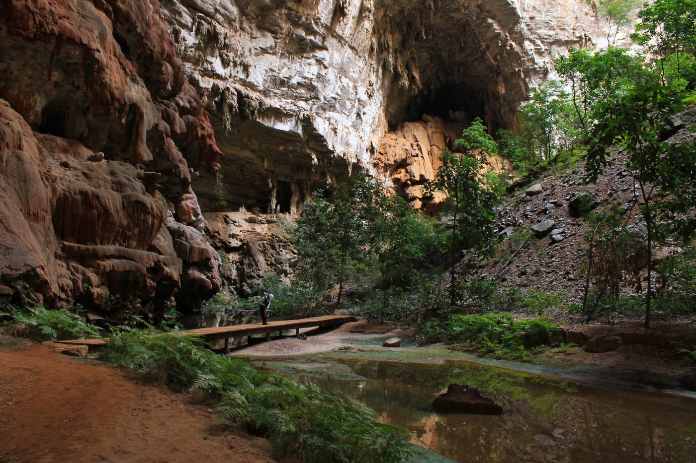 Interior da Gruta do Janelão, caverna aberta à visitação no Parque Nacional Cavernas do Peruaçu.