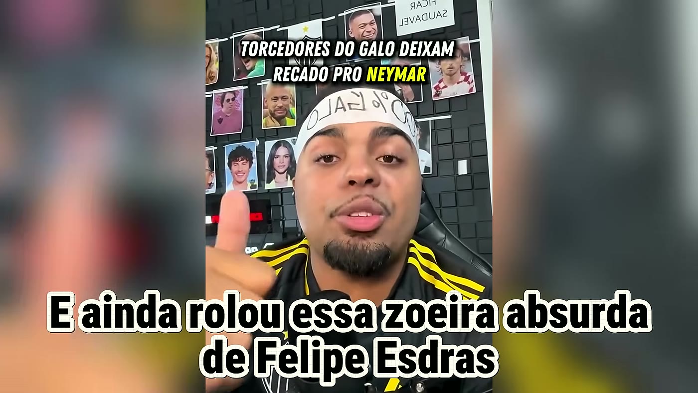 Torcedor do Atlético-MG grava vídeo de recado para Neymar após a eliminação do Santos