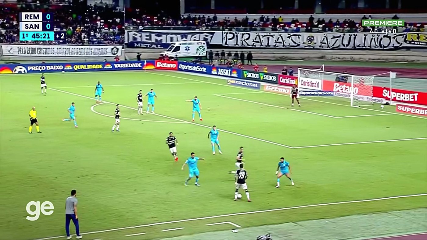 Jogada de Remo x Santos pela 28ª rodada do Brasileirão, parte da arrancada do time