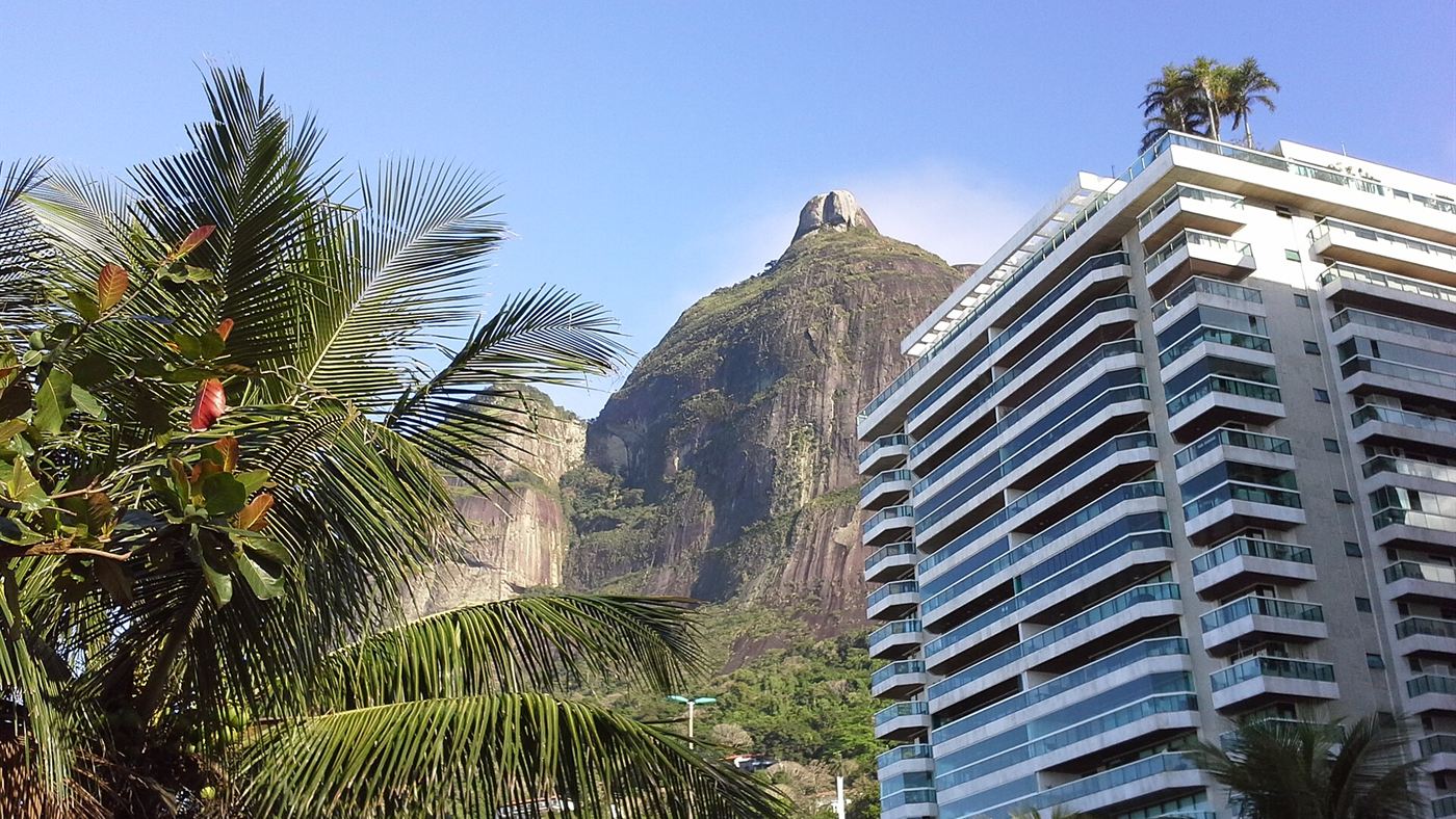 vista aérea do bairro de São Conrado, no Rio de Janeiro