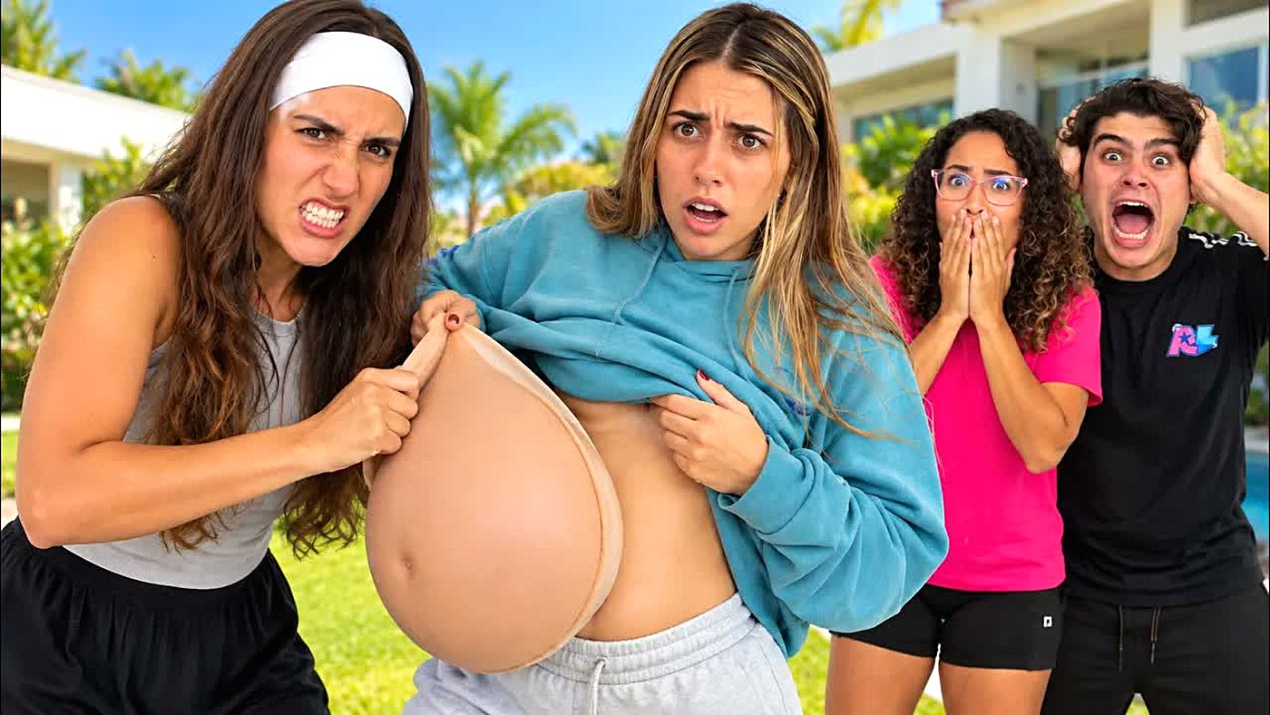 Rafa, Luiz e o elenco reagem à barriga postiça no vídeo pai do bebê rafa e luiz