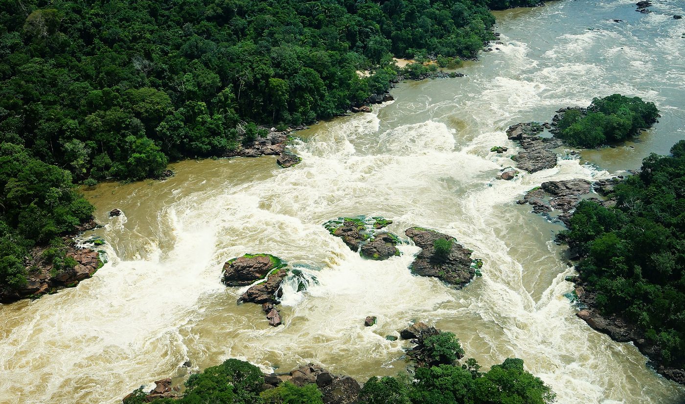 Trecho do rio Teles Pires em Paranaíta, no Mato Grosso, dentro da área onde vive o sagui-de-schneider