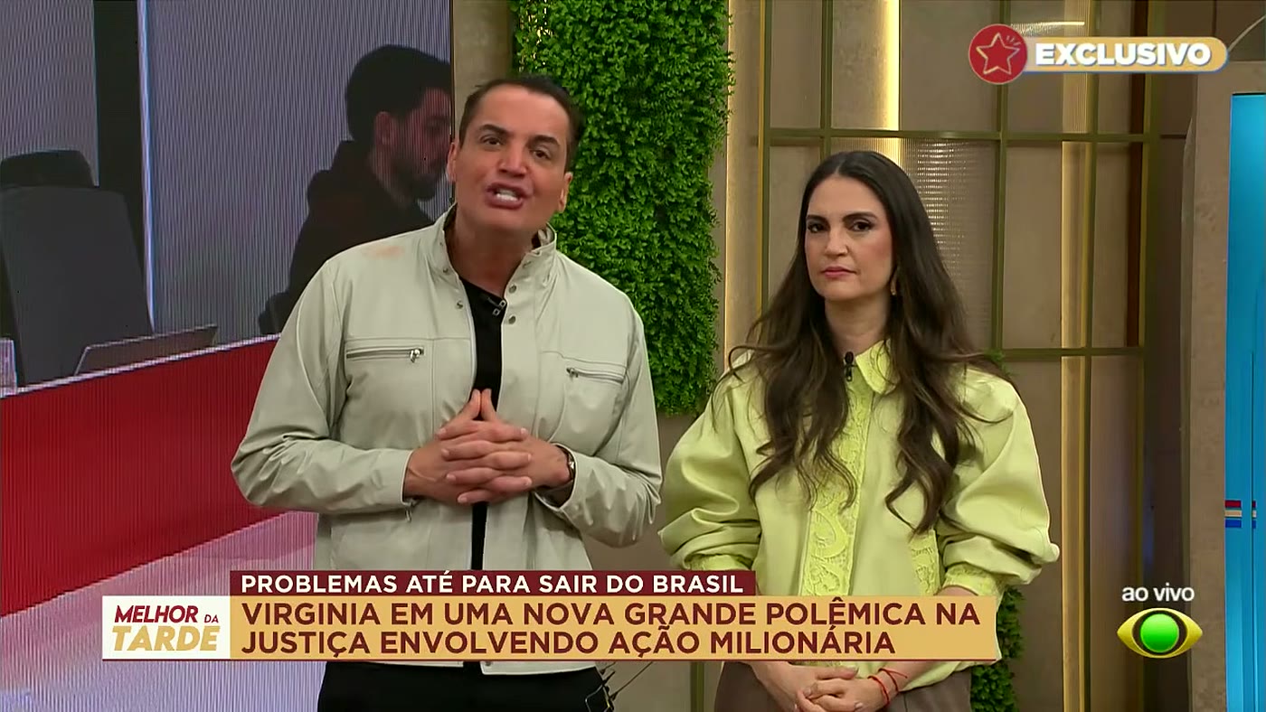 Apresentadores do Melhor da Tarde comentam o caso de Virginia Fonseca no estúdio da Band