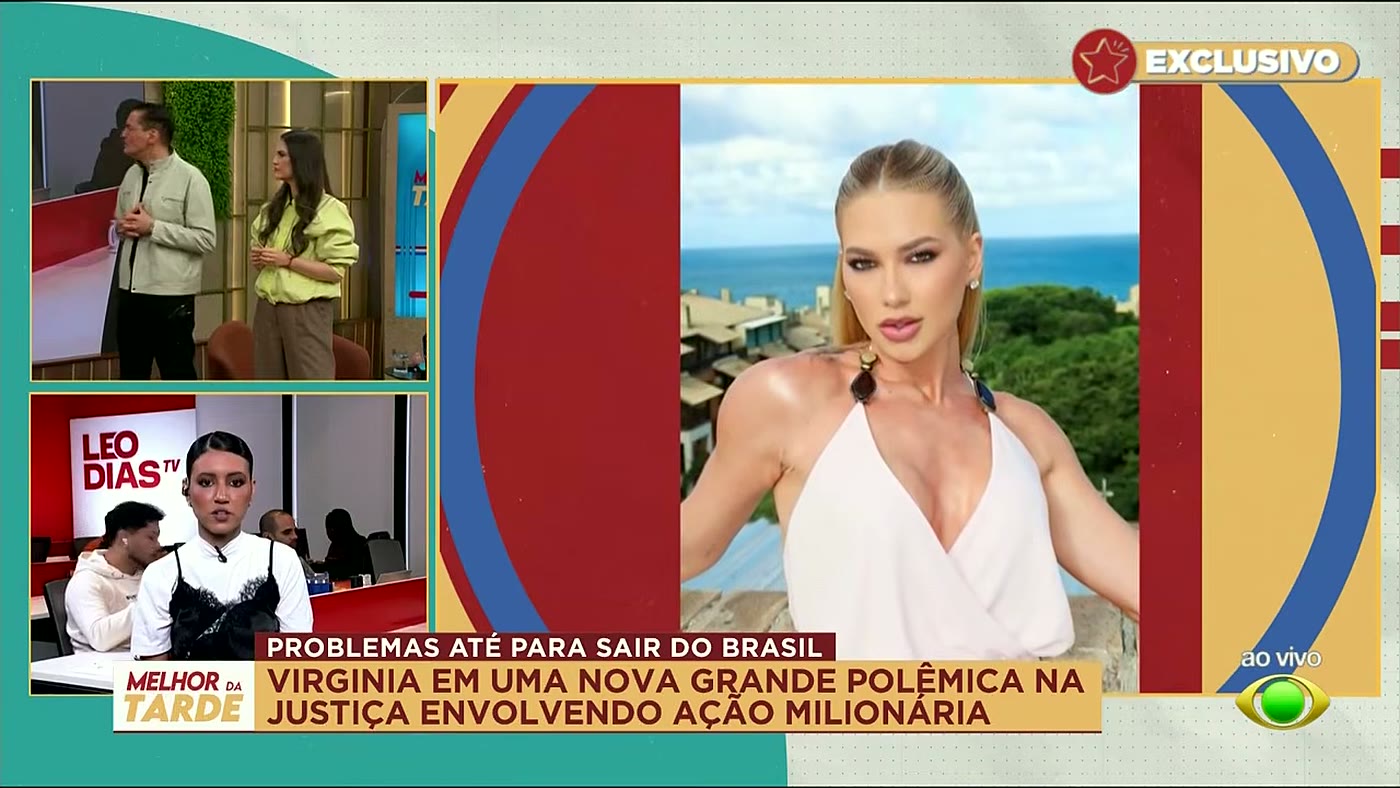 Virginia Fonseca aparece em imagem usada pelo Melhor da Tarde ao noticiar o caso