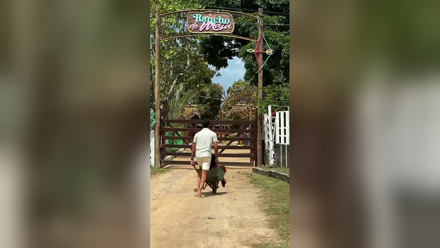 Placa do Rancho do Maia no vídeo de Bebinha Arueira que viralizou no TikTok