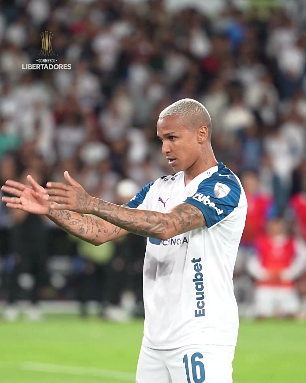 Deyverson comemora depois de converter o pênalti contra o Palmeiras
