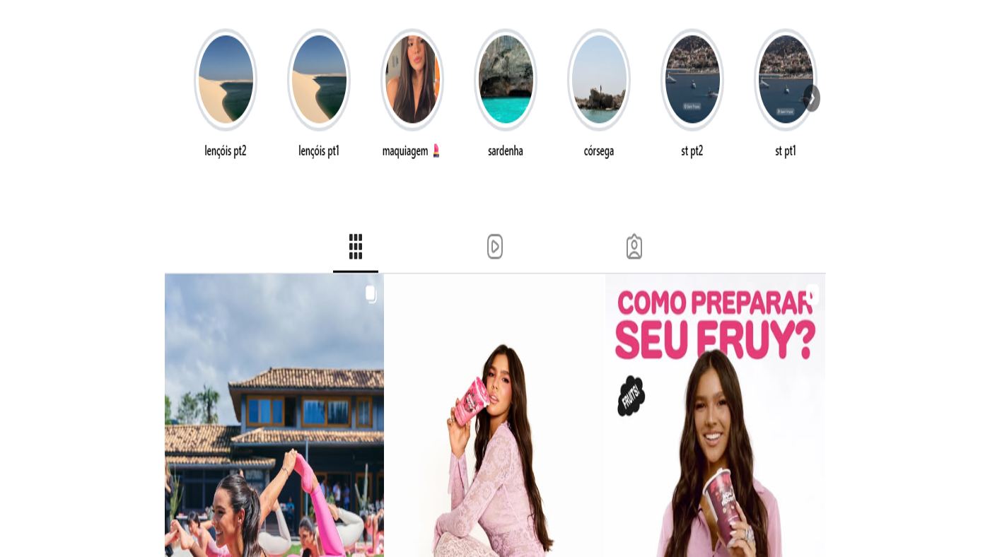 Duda Guerra e Jon Vlogs: publicações recentes no perfil da influenciadora no Instagram
