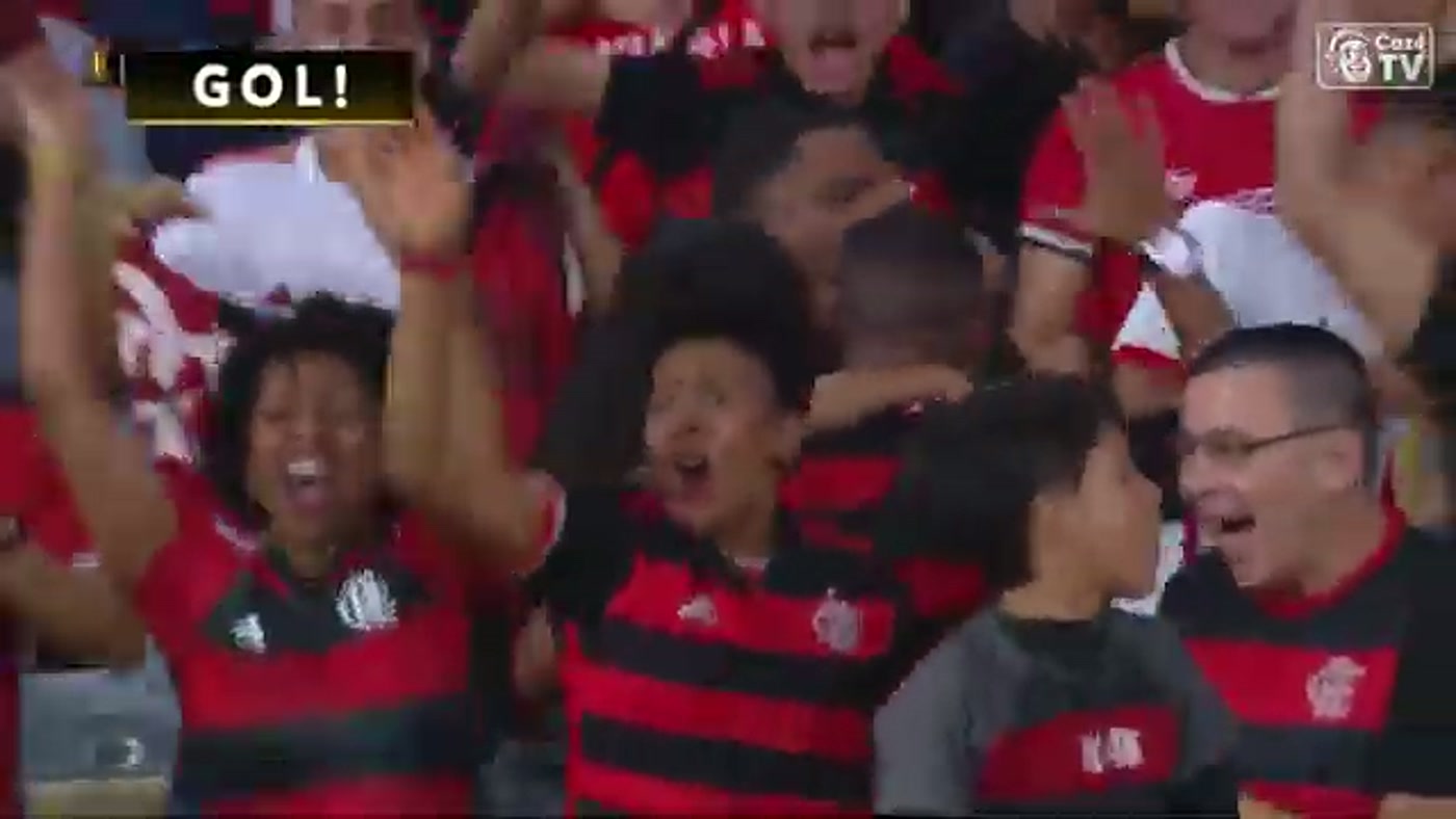Jogadores do Flamengo comemoram classificação na Libertadores; agora o time encara o Estudiantes na semifinal