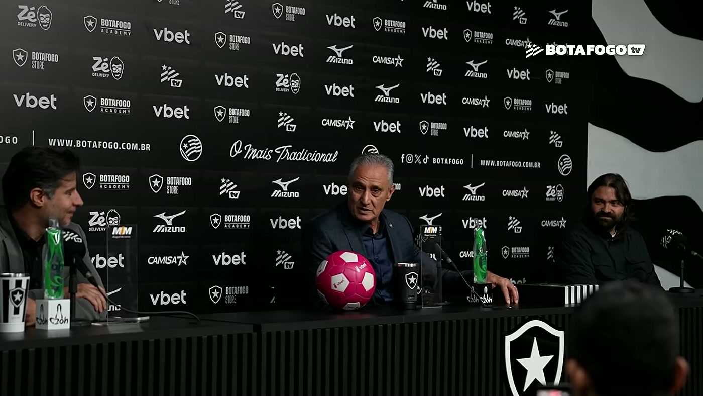 Tite em coletiva de imprensa após ser apresentado pelo Botafogo, tite botafogo primeiros momentos