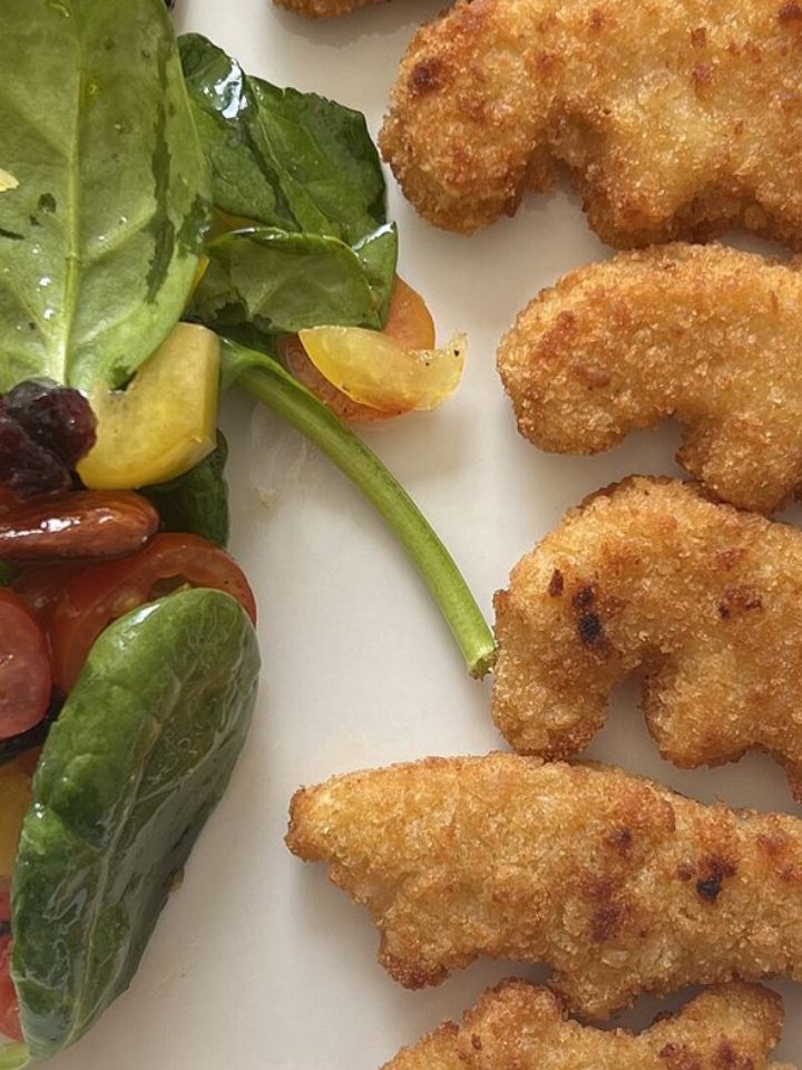 Nugget caseiro sem ultraprocessado na air fryer em casa