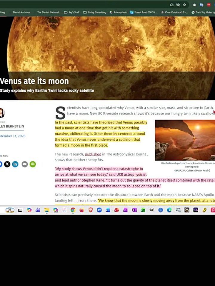 Vênus não tem lua: ela engoliu a própria?